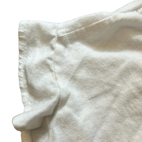 The Pants Store White Short Sleeve Drawstring Crop Top with Bows - Picture 4 of 5